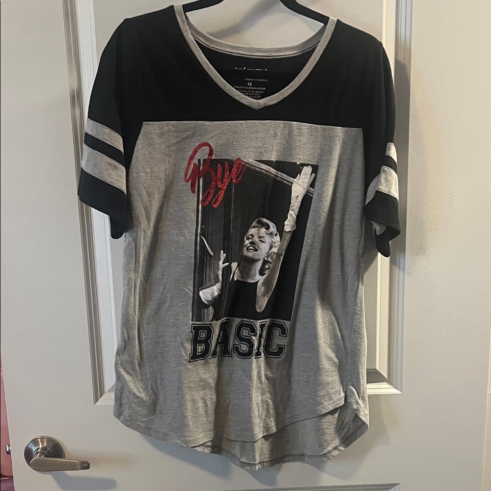 Graphic Tee with Bye Basic Print